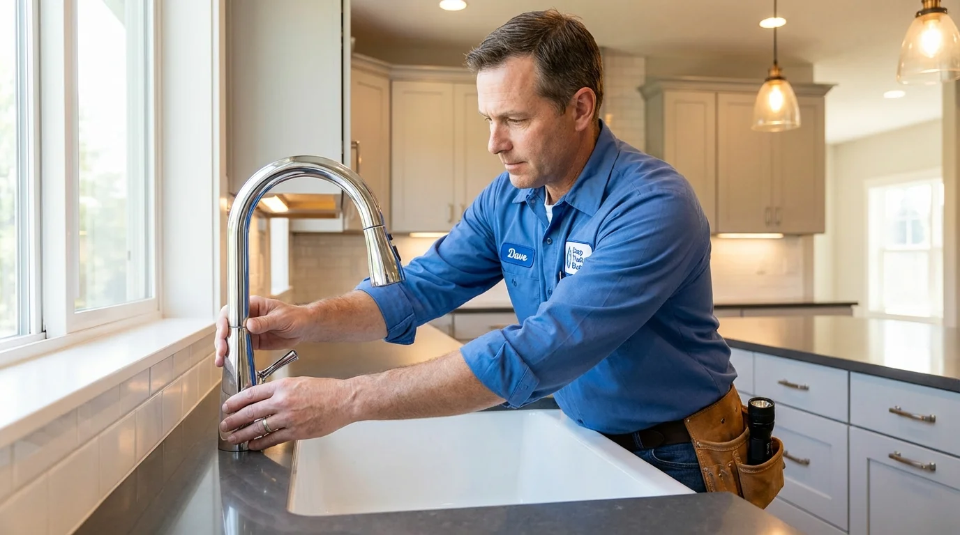 Kitchen faucet installation by Johns Plumbing LLC in La Grange Park