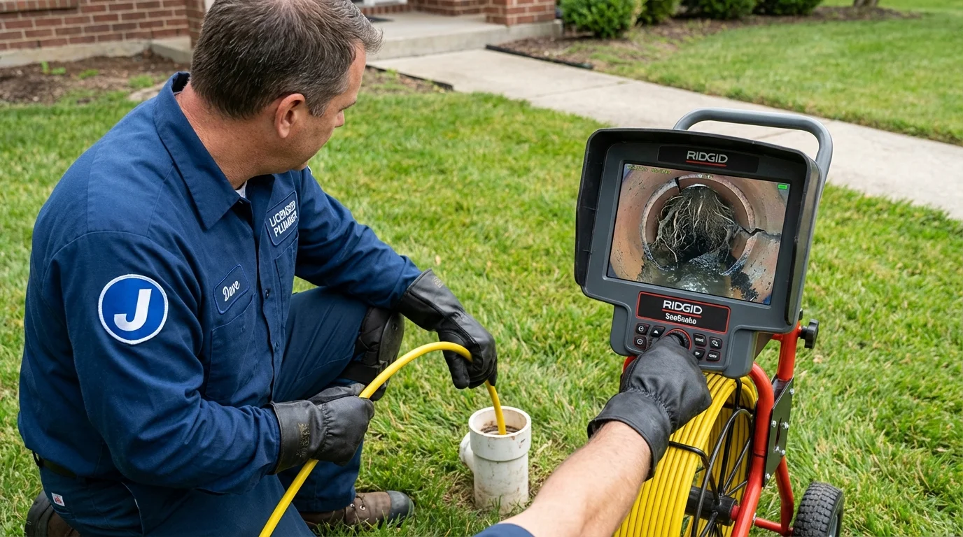 Sewer camera inspection being performed by Johns Plumbing LLC in La Grange Park